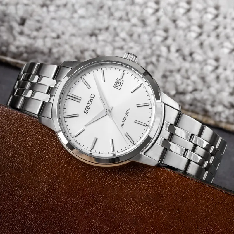 Seiko 5 Sports Silver Dial Automatic Men’s Watch- SRPH85K1